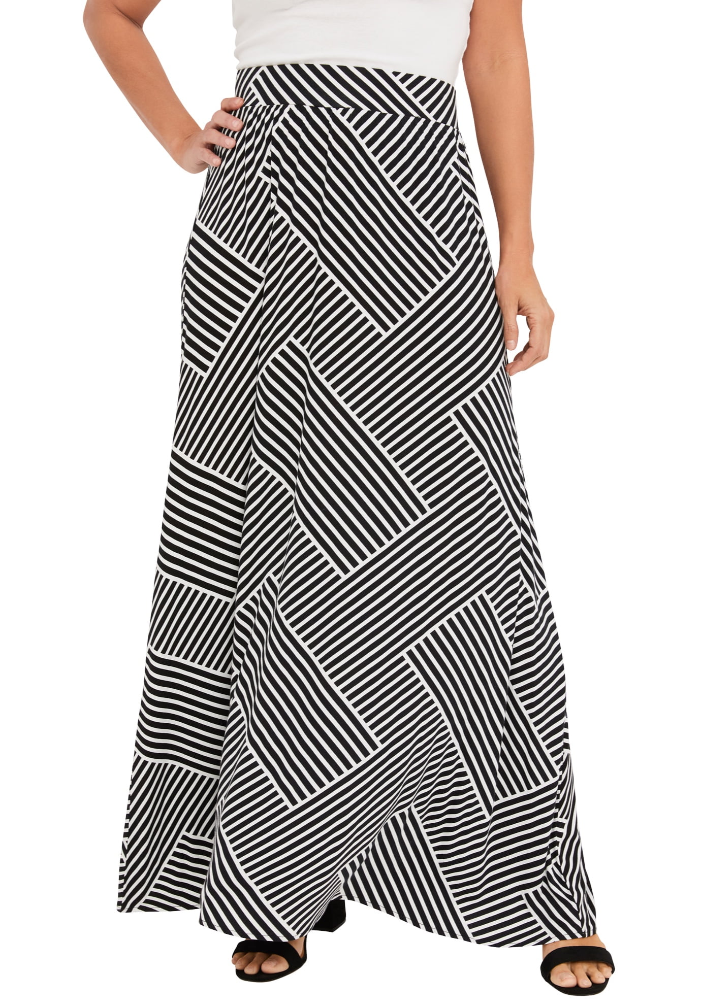 Plus Size Everyday Knit Maxi Skirt Soft 