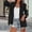Black, variant on Drovellove Women's Long Sleeve Button Down Casual Jacket with Turndown Collar – Soft Solid Outwear for Street Style, Travel, Work, or Weekend Brunch