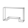 thumbnail image 4 of Evelyn&Zoe Athena 47.75" Wide Rectangular Console Table, Satin Nickel, 4 of 11