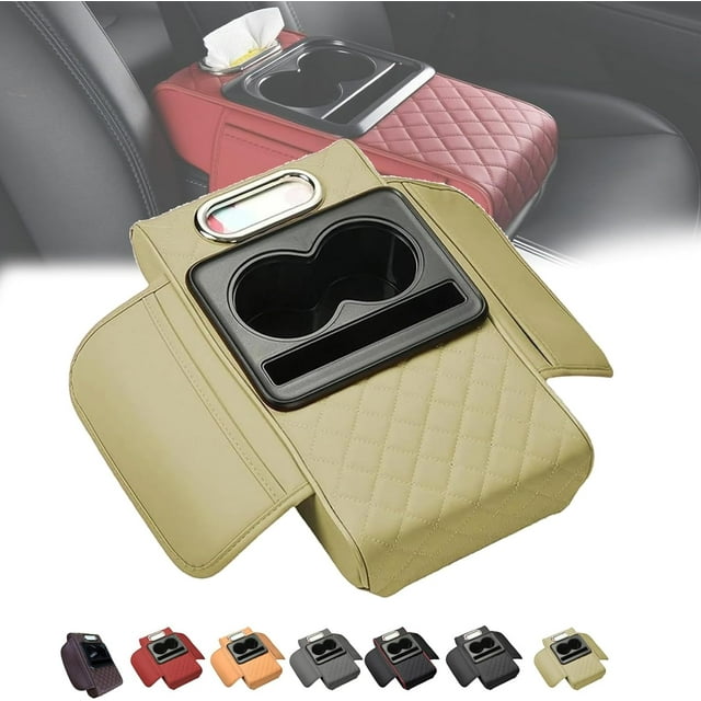 Car Interior Accessories Armrest Box Storage, For Storage and Organization of Universal Car Inter, With Storage Box Phone Slot Middle Console Cover Cushion Interior Organizers