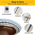 thumbnail image 3 of Elastic Fitted Round Tablecloth, Navy Blue Khaki Striped Waterproof Stretch Table Cover for 55"-60" Tables, Farmhouse Stripes Modern Abstract Art Washable Outdoor Tablecloths for Patio, Picnic, 3 of 9