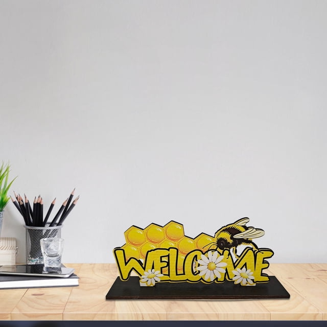 RKSTN Fall Decorations for Home Bee Day Decoration Centerpiece Table Decorations, Natural Bee Theme Party Tiering Tray Decoration Home Shelf Decor, Bee Party Centerpieces For Parties Fall Decorations