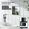 thumbnail image 2 of Niche de Douche 12 * 12 en Acier Inoxydable Niche Murale pour Rangement Installation Facile, 2 of 6