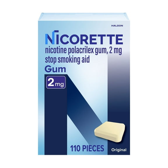 Nicorette Nicotine Gum Stop Smoking Aid, 2 Mg, Flavored - 110 Ct