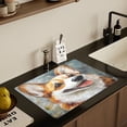 thumbnail image 2 of Wobogo Corgi with Oil Painting Style Dish Drying Mats Diatomaceous Earth Super Absorbent Non-slip Rubber Sole 15.7×11.8in, 2 of 11