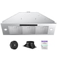 thumbnail image 2 of VIKIO 36" Under Cabinet Range Hood Insert 900 CFM Convertible Ducted to Ductless in Stainless Steel with 3-Speed and LED Lights, 2 of 9
