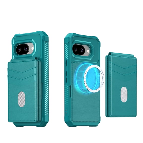 ELEHOLD Wallet Case for Google Pixel 10A, 2-in-1 Magnetic Leather Phone Case with RFID Blocking Card Holder Detachable Wallet ,Strong Magnetic Wireless Charging Compatible ,Green