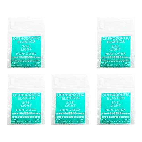 Orthodontic Rubber Bands 3/16, JMU 500 Pack Light 2.5 oz Orthodontic