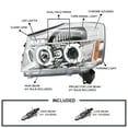 thumbnail image 4 of Spec-D Tuning Halo Chrome Housing Clear Lens Projector Headlights Compatible with 2004-2015 Nissan Titan, 2004-2007 Nissan Armada, Left + Right Pair Headlamps Assembly, 4 of 6