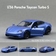 thumbnail image 1 of 1/36 Porsche Taycan Toy Car Model For Children RMZ CiTY Diecast Super Sport Miniature Pull Back Collection Gift For Kid Boy,Blue, 1 of 9