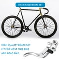 thumbnail image 2 of Front Fixie Road Bike Cruiser Brake Set Bike Brake Kit Bike Caliper Brake Kit Side Pull Brake Set For Most Fixie Bike Silver, 2 of 8