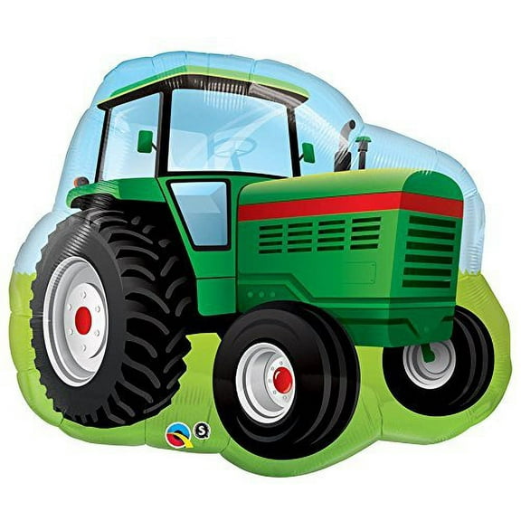 Farm Tractor Shaped Jumbo Foil Balloon (Green, 1) by Qualatex