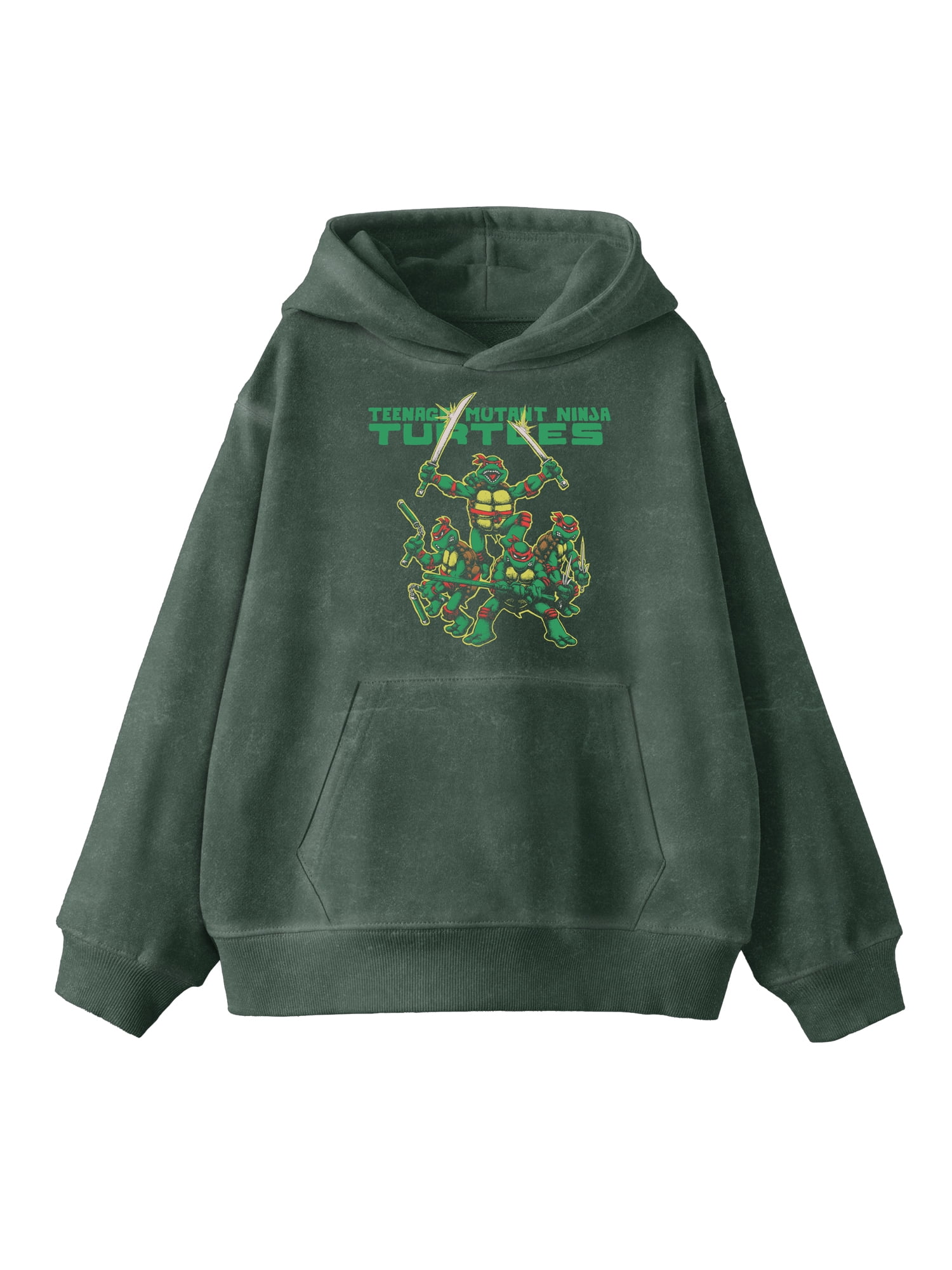 Teenage Mutant Ninja Turtles, Boys' & Big Boys' Elevated Mineral Wash Graphic Hoodie, Sizes 4-18