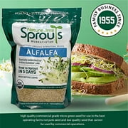 Nature Jims Clover Sprout Seeds - 16Oz Organic Sprouting Seeds - Non-GMO Premium Clover Seeds - Resealable Bag for Longer Freshness - Rich in Vitamins, Minerals, Fiber