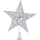 thumbnail image 1 of White Adorno de árbol de Navidad de Metal con purpurina, decoración de copa de árbol de estrella para vacaciones, adorno de árbol de Navidad de temporada, 30cm, 1 of 5