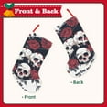 thumbnail image 2 of Lsque Gothic Skulls And Roses Pattern 18 Inch Christmas Stockings, Festive Holiday Stocking for Christmas Decorations Holiday Decor, 2 of 8