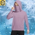 thumbnail image 6 of Dezsed Sun Hoodies for Kids Summer Long Sleeved Outdoor Breathable Sports Solid Pullover Tops with Sun Protection Mask 4-5 Years Purple, 6 of 9