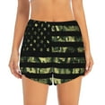 thumbnail image 6 of Rocae American Flag Camo for Women's Athletic Shorts Quick Dry Workout Hiking Shorts With Pockets for Running, Yoga, Gym, Sports Medium, 6 of 9