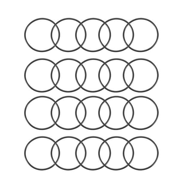 20 Pcs Anillos de goma flexible negra, juntas de aceite, arandelas 33x30x1.5mm
