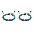 thumbnail image 3 of Sonducket Exquisita de cuentas para mujeres y hombres regalo para unisex para hombres piedras preciosas naturales línea negra+verde Línea negra+verde 2Conjunto, 3 of 6