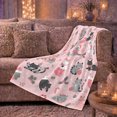 thumbnail image 6 of Holiday Cats Santa Hats Scarves Playing Yarn Wrapped, Playful Pet Portrait Pattern, Warm Flannel Blanket for Living Room and Bedroom, Cat Lovers Christmas Gift, Pet Lover Home Decor, 6 of 9