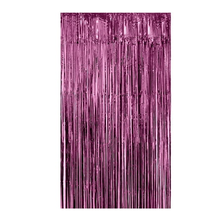 

Mosey 275X75CM Tassel Table Skirt Party Dessert Counter Table Decoration Solid Color Metallic Foil Rectangle Table Skirt for Wedding Banquet Disco Birthday Party Supplies