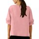 thumbnail image 5 of Camisetas de Manga Larga de Verano para las Mujeres Color Sólido Cuello Redondo Regular, Camisetas de Manga Corta de Verano para las Mujeres, 5 of 7