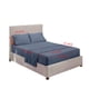 thumbnail image 2 of Juego de ropa de cama para el hogar Sábana de cama Funda de colchón Funda de almohada Juego de ropa de cama de poliéster de color sólido, Gris azul, Rey, 4pcs / set Eigraketly HA6267-43B, 2 of 7