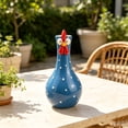 thumbnail image 2 of Funny Rooster Flower Vase 7.9 Inch, Blue Polka Dot Chicken Head Resin Vase, Whimsical Farmhouse Centerpiece for Kitchen, 1 Pack, 2 of 4