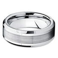 thumbnail image 2 of Tungsten Wedding Band Tungsten Carbide Ring Gray Tungsten Ring Men and Women 8mm Brushed Comfort Fit (6), 2 of 4