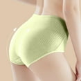 thumbnail image 4 of Daznico Womens Underwear - Womens Underwear Plus Size Cut High Waisted Briefs Comfortable Breathable Full Coverage Postpartum Panties - Panties for Women,Color:Green,Size:XXL, 4 of 8