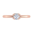 thumbnail image 3 of 1/4 Carat 4-Prong Set Diamond Solitaire Engagement Ring Band in 10K Rose Gold (Ring Size 6.5), 3 of 6