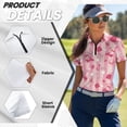 thumbnail image 6 of Binienty Pink Golf Funny Couple Golf Shirts Dry-Fit Soft Men Women Funny Couple Golf Shirts with 1/4 Zipper Fashion Short Sleeve Classic Fit Shirts for Running Casual, 6 of 7