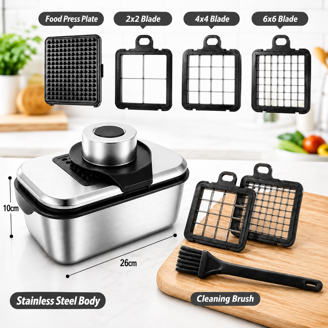 DARZU 9-in-1 Vegetable Chopper with Container photo 3