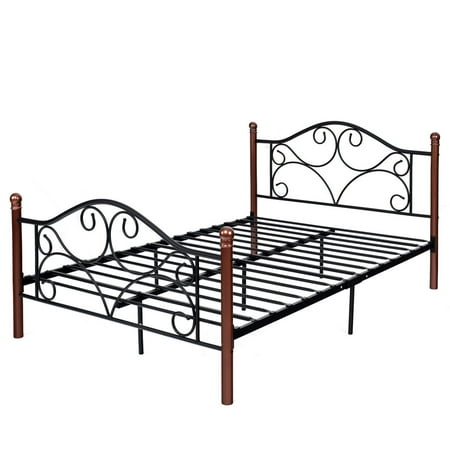 Full Electric Frame - Costway Full Size Steel Bed Frame Platform Stable Metal Slats Headboard Footboard Black