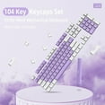 thumbnail image 3 of PBT Keycaps 104 Keys OEM Profile PBT Double Shot Keycap Set,ANSI US Layout for Mechanical Keyboard,Compatible with MX Switches Cherry/Gateron/Kailh/Akko Switch.(Retro White & Purple), 3 of 5