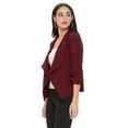 thumbnail image 3 of Women's 3/4 Sleeve Open Front Casual Cardigan Blazer Jacket, 3 of 5