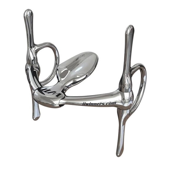 Winning Tongue Plate 3466-5 Full Cheek Bit with Extended Plate - 5 in.
