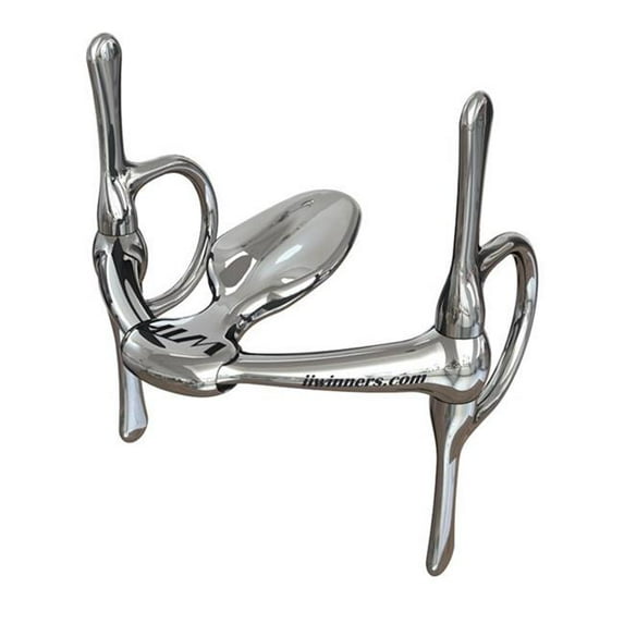 Winning Tongue Plate 3466-5 Full Cheek Bit with Extended Plate - 5 in.