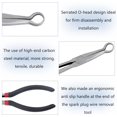 thumbnail image 3 of Spark Plug Removal Tool - High Grade O Ring Nose Spark Plug Pliers with Anti Slip Handle & 11" Extended Design - Car Essentials Spark Plug Boot Removal Tool, 3 of 7
