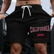 thumbnail image 1 of WILLBEST Pantalones Cortos Casuales para Hombre, Ligeros, de Verano, con Estampado de Letras, para Actividades Diarias y de Ocio., 1 of 3