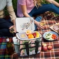 thumbnail image 5 of FORMRS Insulated Cooler Bag 24 Cans Capacity Soft Leakproof Lunch Box with Side Pockets, Floral Vase, 5 of 7