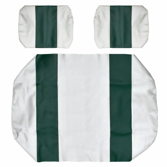 Replacement Seat Cover For Yamaha G-16/G-22 Golf Cart (White & Green)