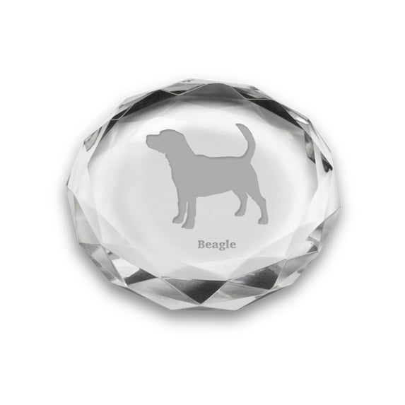 Beagle Deep Etched Paperweight