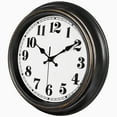 thumbnail image 5 of 12 Inch Retro Wall Clock Silent,Accurate Time,Big Numbers,Quartz,Analog,Black Gold, 5 of 8