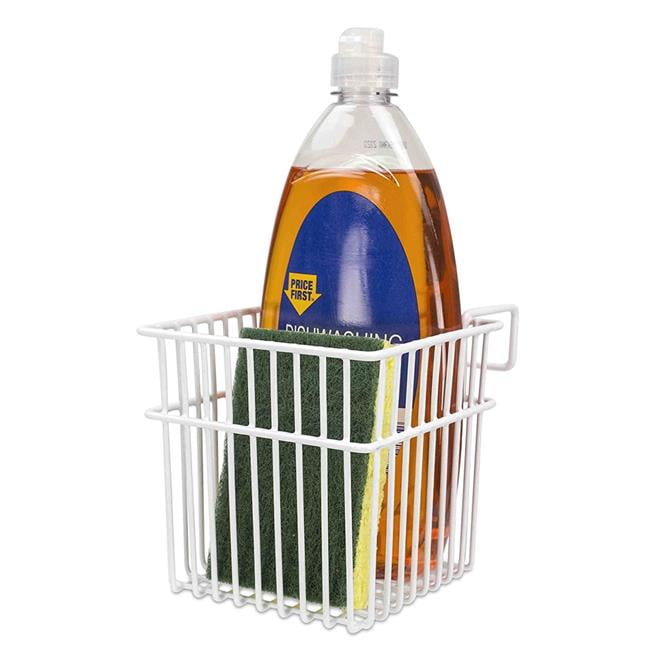 Home Basics White Vinyl Coated Sink Basket