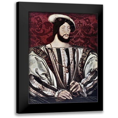 Couet, Jean 12x14 Black Modern Framed Museum Art Print Titled - Francis I of France