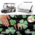 thumbnail image 6 of XYZCANDO Green Shamrock 2 Passenger Golf Cart Seat Cover | Non-Slip Washable Terry Cloth with 4 Storage Pockets | Fits EZGO Club Car Yamaha, 6 of 8