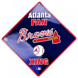 - Atlanta Braves Xing Metal Parking Sign