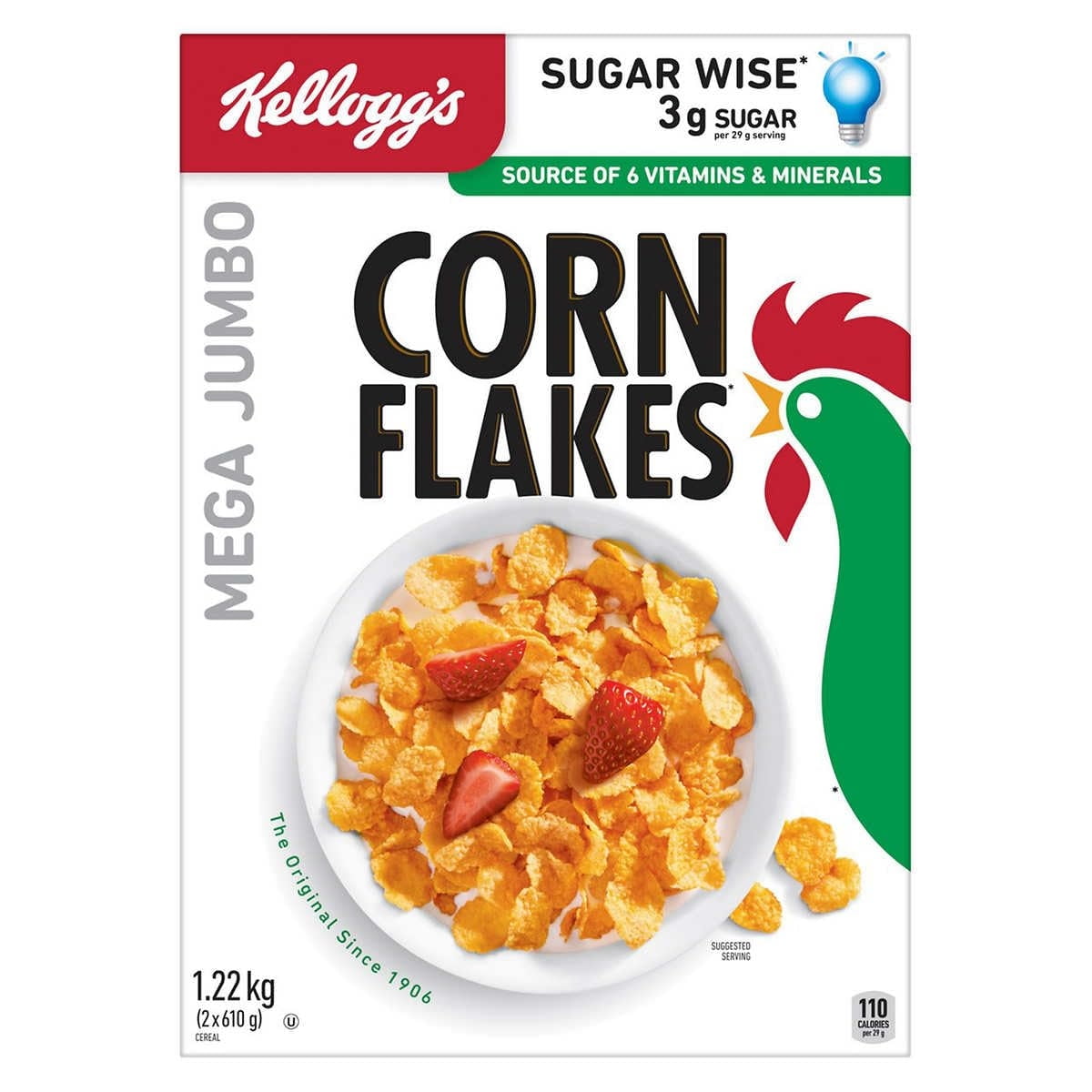 Kelloggs Corn Flakes Breakfast Cereal 43 Ounce